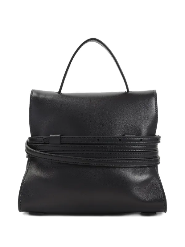 Moschino Small Tie Me Tote Bag | Black | FARFETCH JO