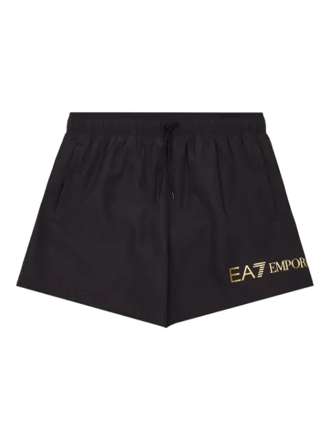 Ea7 Emporio Armani logo-print swim shorts