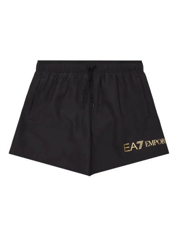 Ea7 Emporio Armani logo-print Swim Shorts Black FARFETCH BN