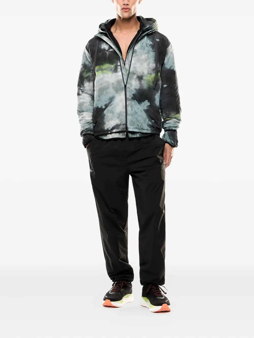 Ea7 Emporio Armani Jack met abstracte print Blauw