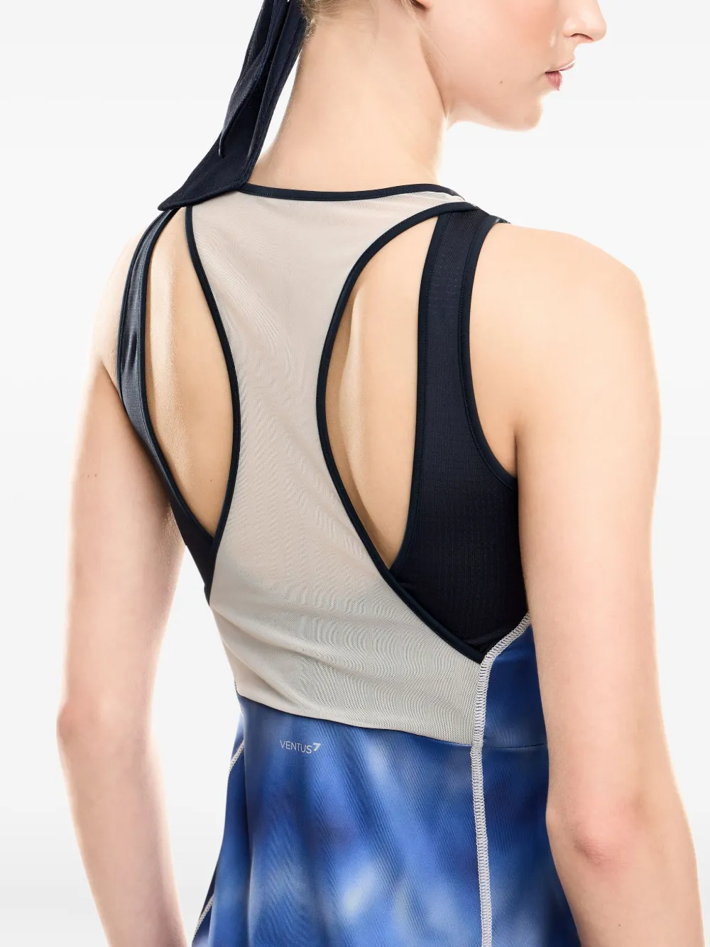 Ea7 Emporio Armani Tennisjurk met abstracte print Blauw