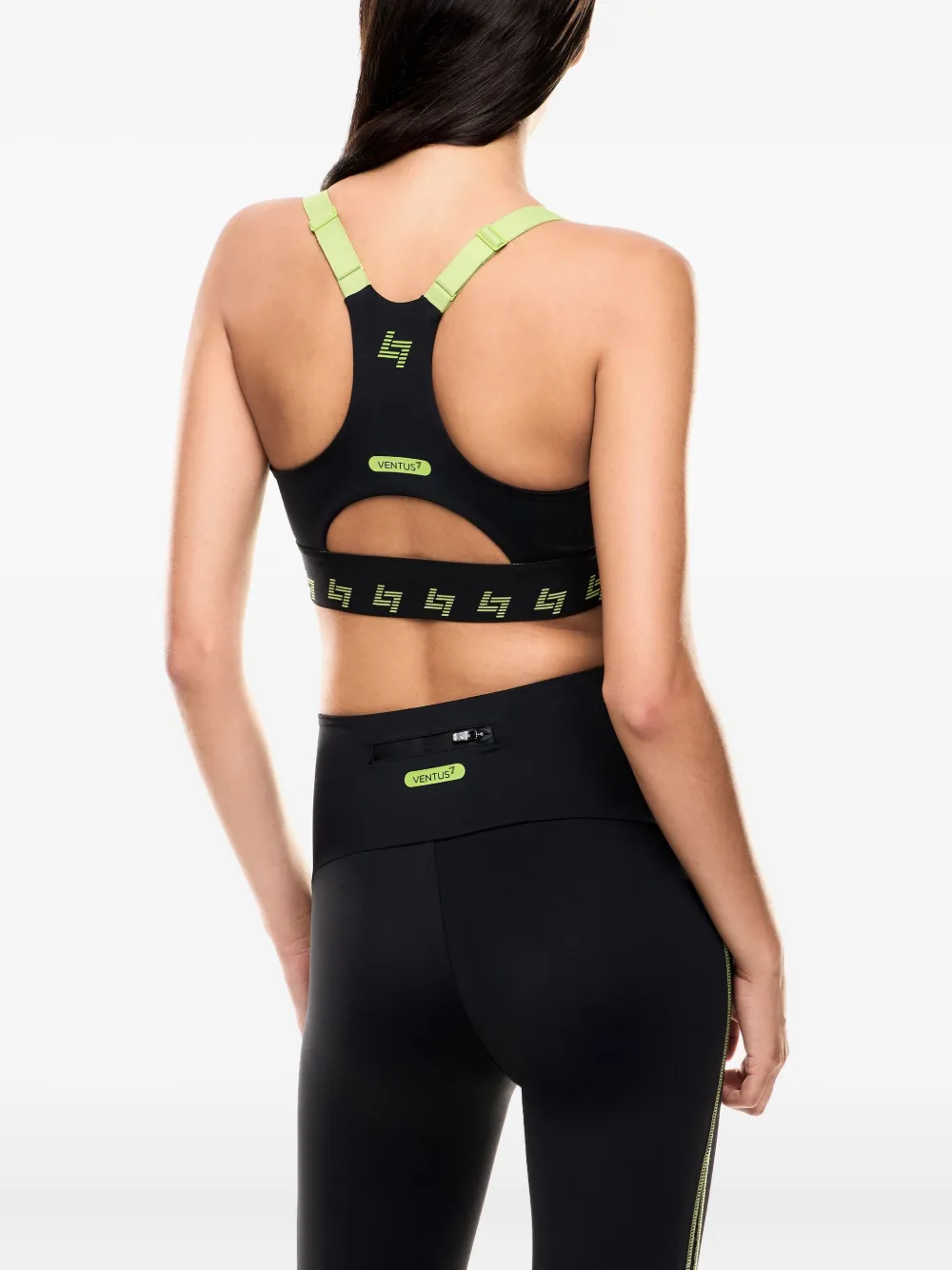 Ea7 Emporio Armani Raceback sport-bh met logodetail Zwart