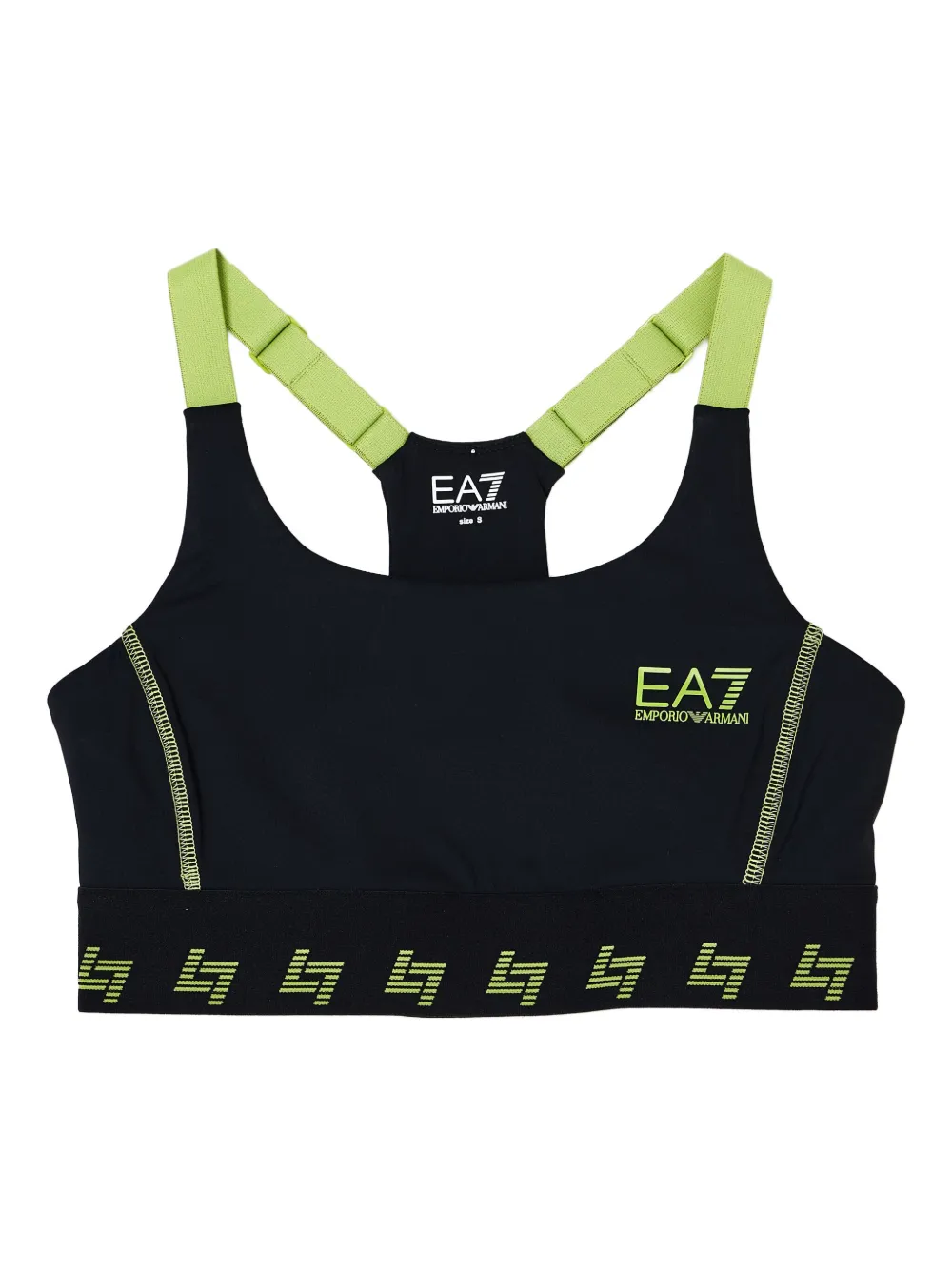 Ea7 Emporio Armani Sport-BH mit Logo - Schwarz