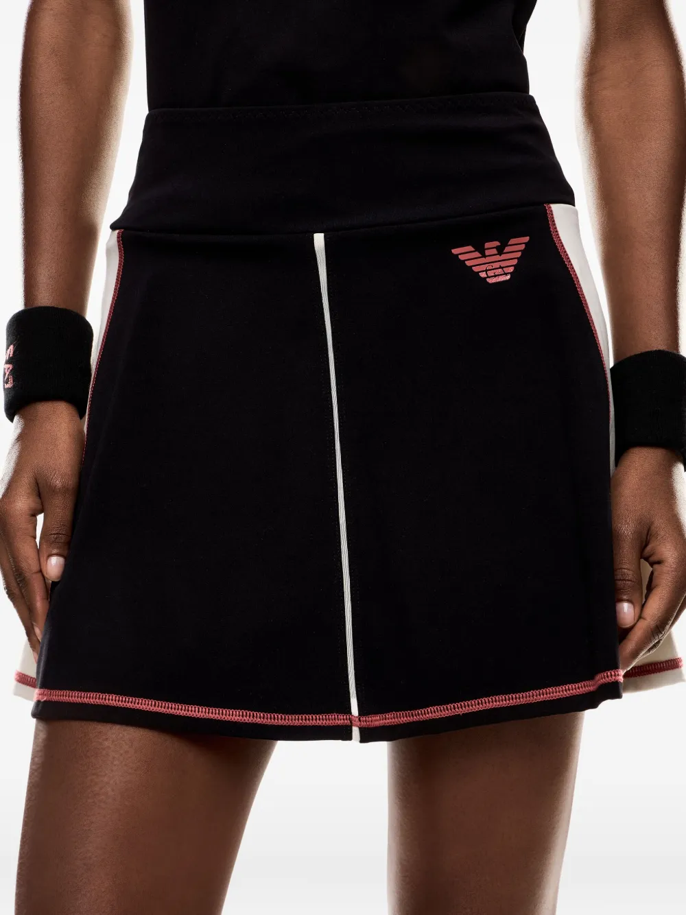 Ea7 Emporio Armani Rok met logopatroon Zwart
