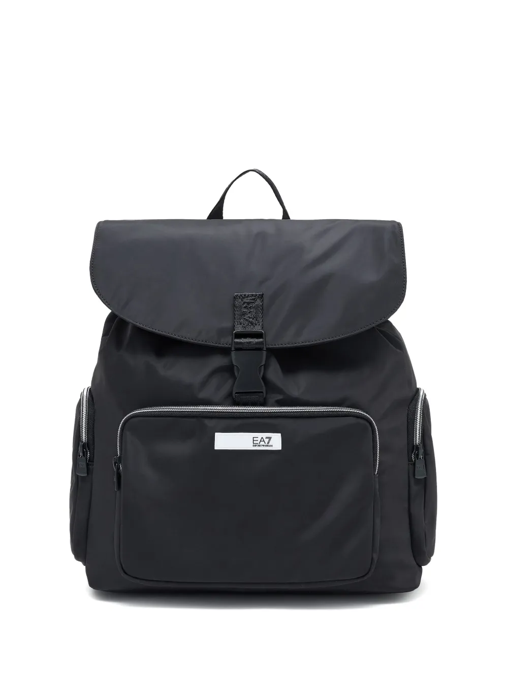 Ea7 Emporio Armani buckle-fastening flap backpack | Black | Image 1