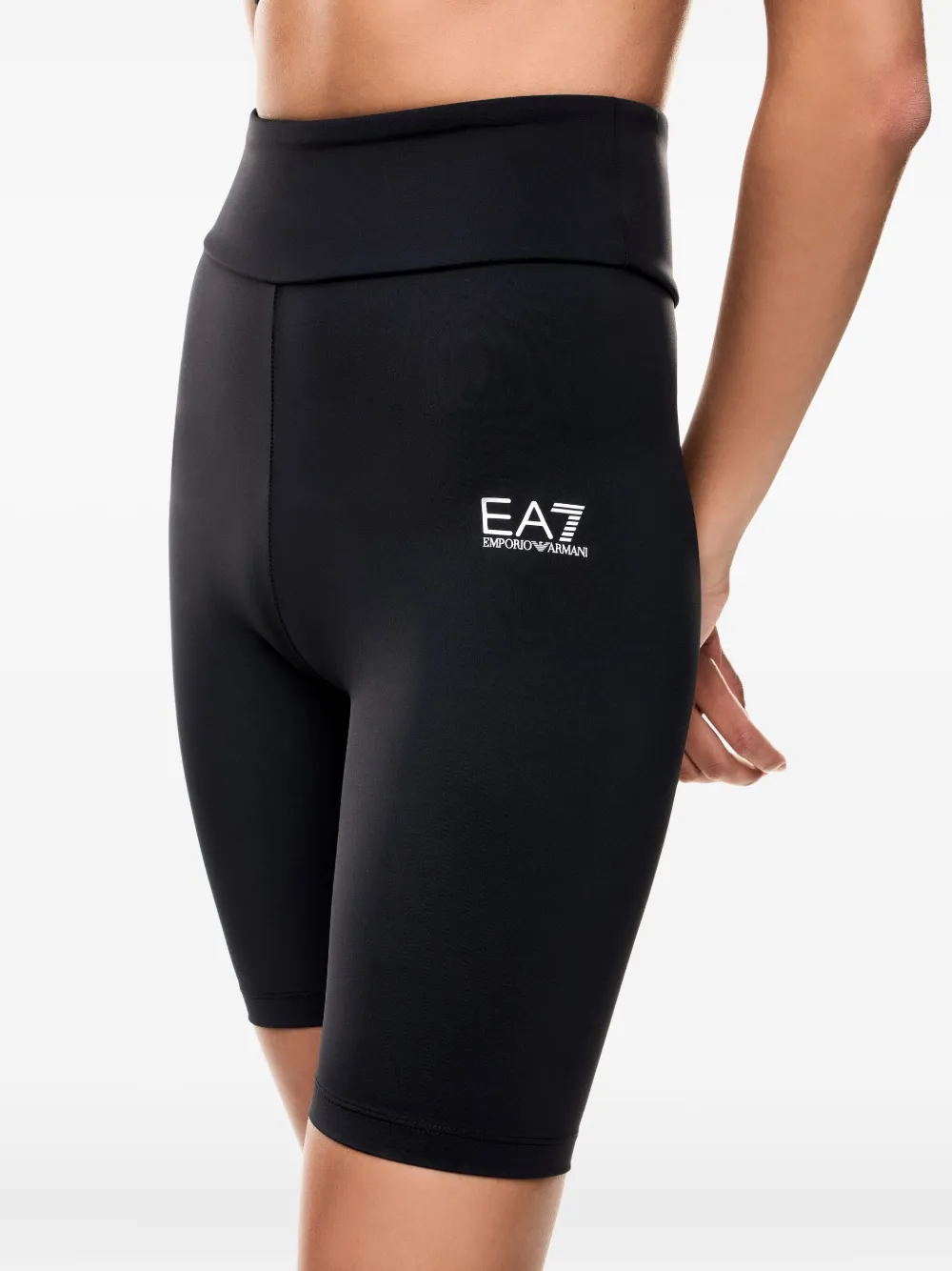 Ea7 Emporio Armani High-waist shorts met logo Zwart