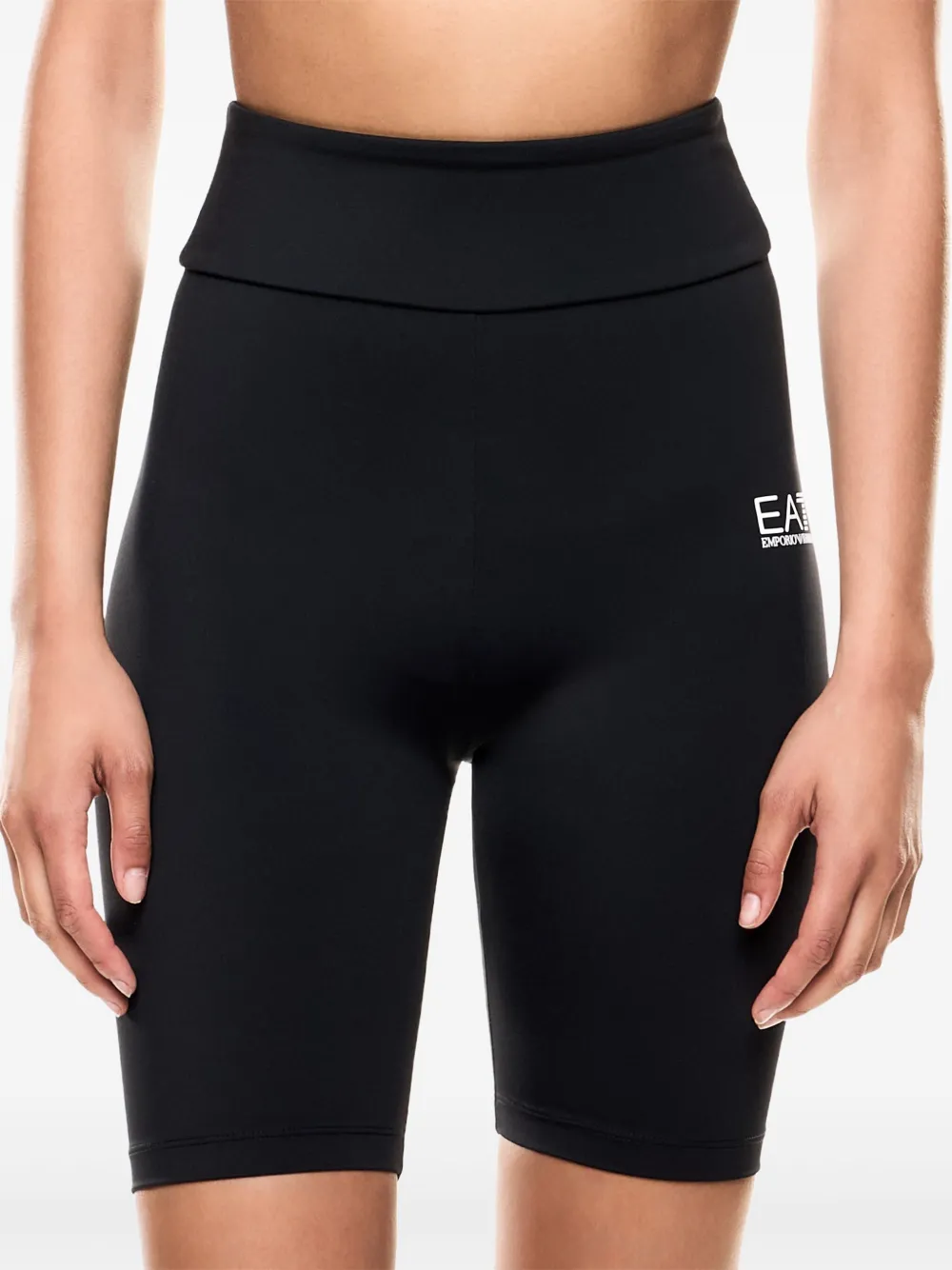 Ea7 Emporio Armani Shorts a vita alta - Nero