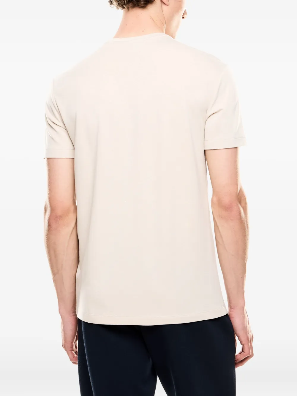 Ea7 Emporio Armani T-shirt met geborduurd logo U1086 BEIGE