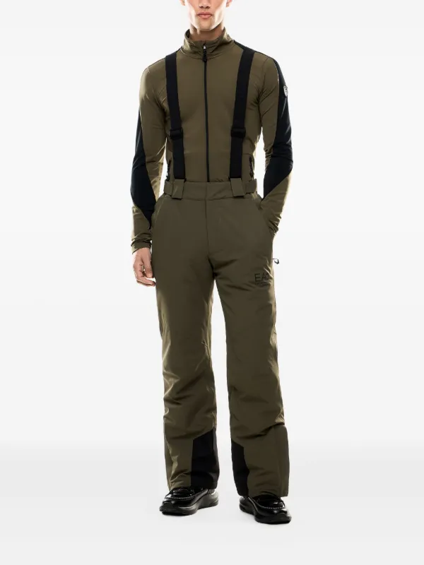 Ea7 Emporio Armani Suspenders Ski Trousers | Green | FARFETCH