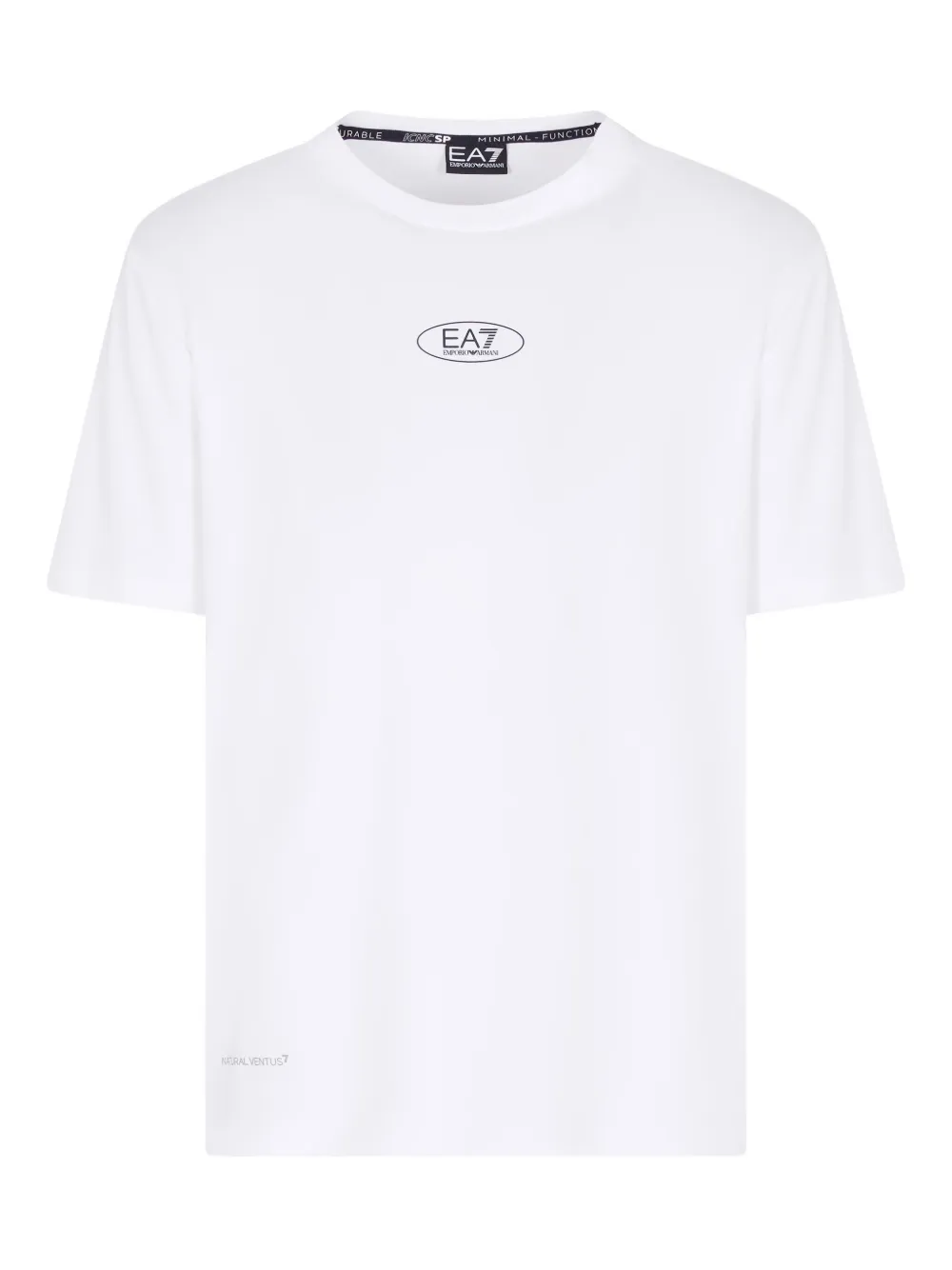 Ea7 Emporio Armani T-shirt met logoprint met ronde hals - Wit