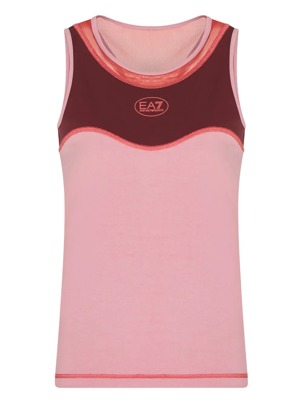 Ea7 Emporio Armani Racerback-Top mit Einsätzen - Rosa