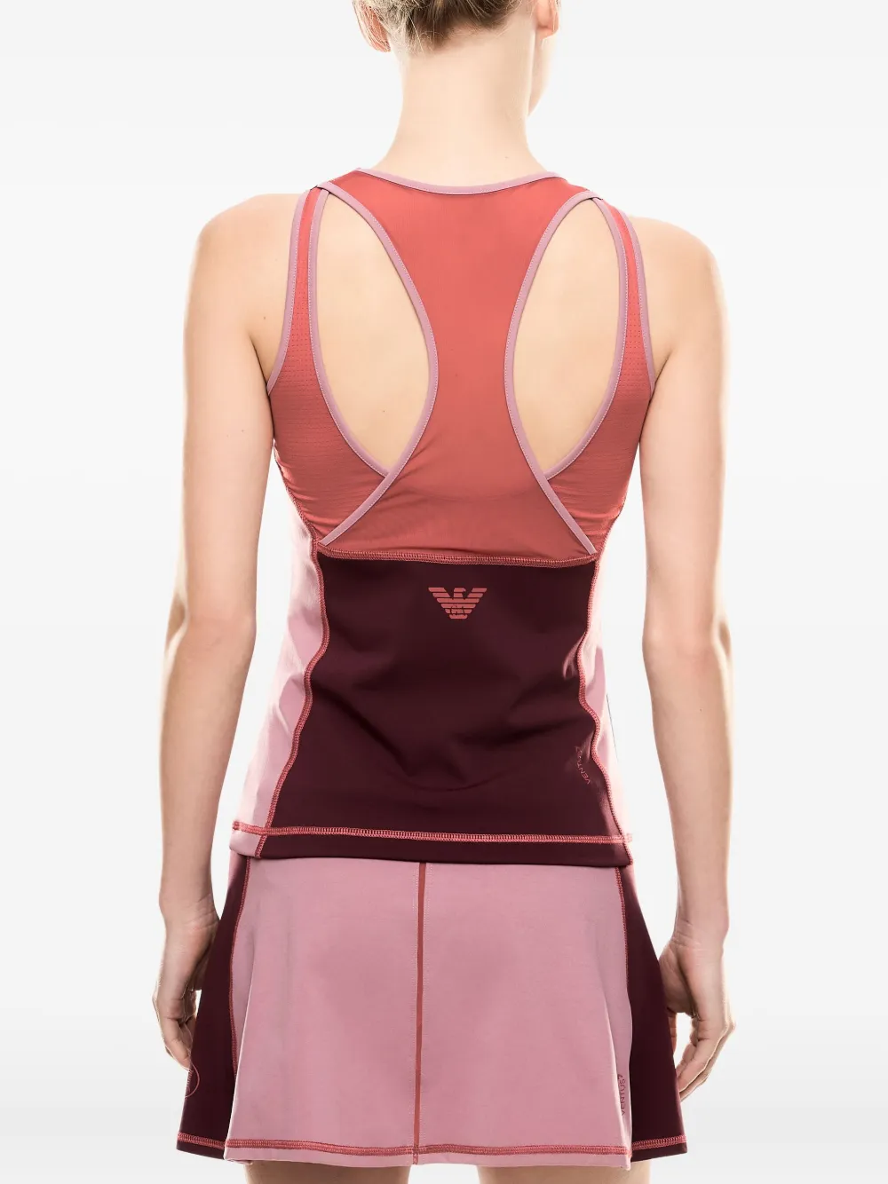 Ea7 Emporio Armani Racerback top met vlakken Roze