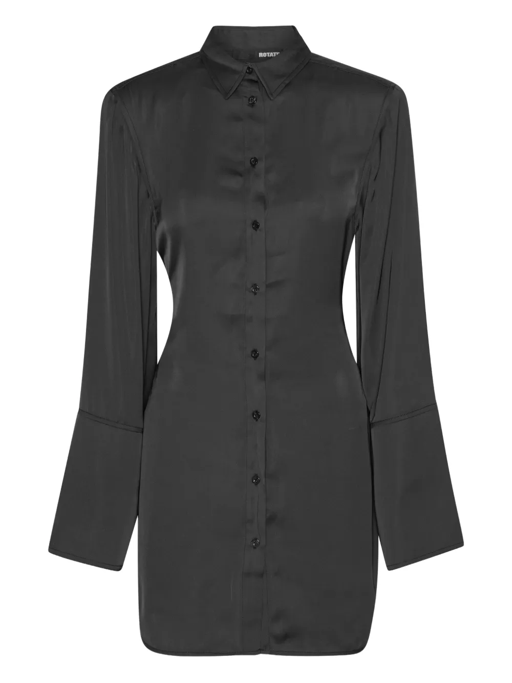 ROTATE BIRGER CHRISTENSEN tie-waist mini shirt dress Zwart