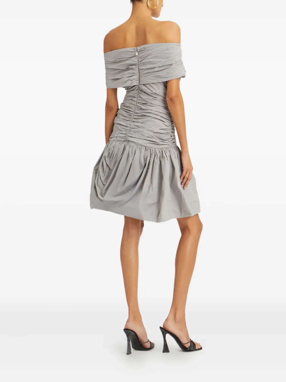 ROTATE BIRGER CHRISTENSEN Off-shoulder mini-jurk Grijs
