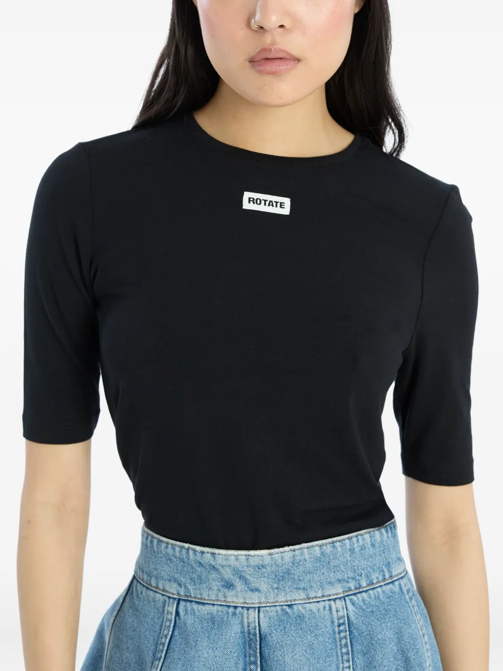 ROTATE BIRGER CHRISTENSEN T-shirt met logo Zwart