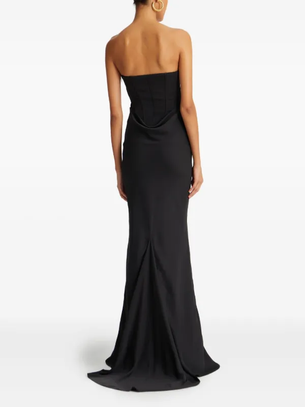 ROTATE BIRGER CHRISTENSEN Corset Maxi Dress | Black
