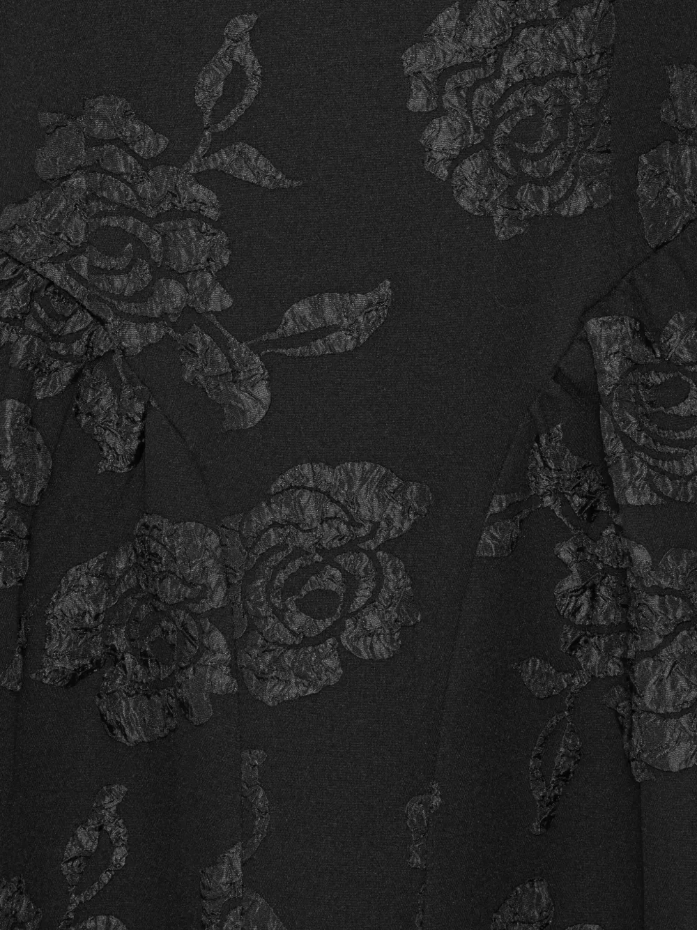 ROTATE BIRGER CHRISTENSEN Midi-jurk met bloemen jacquard Zwart