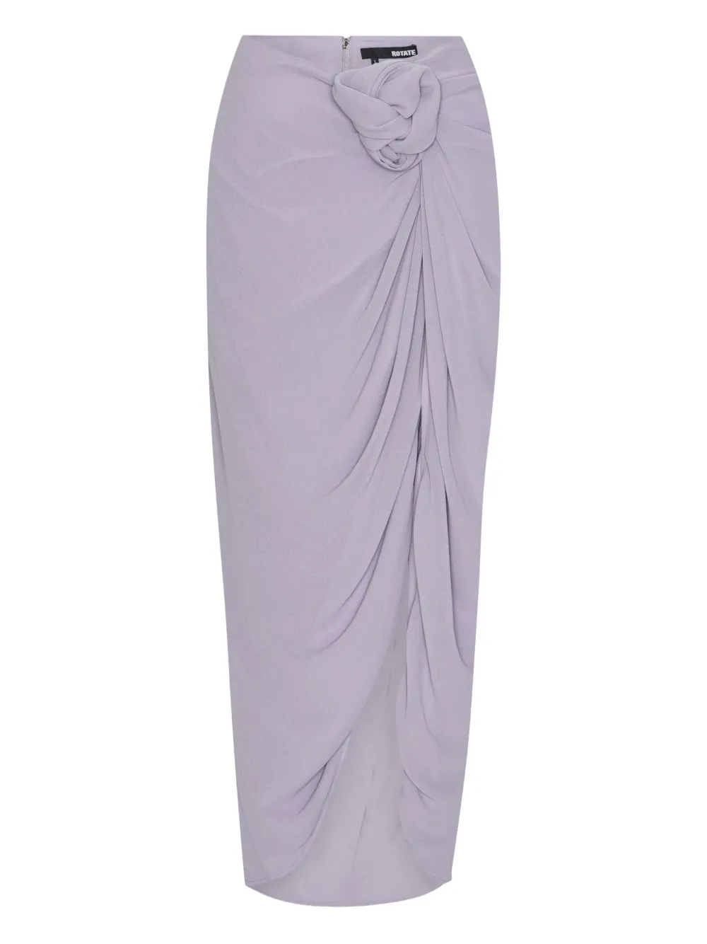 ROTATE BIRGER CHRISTENSEN knot-embellished crepe skirt Paars