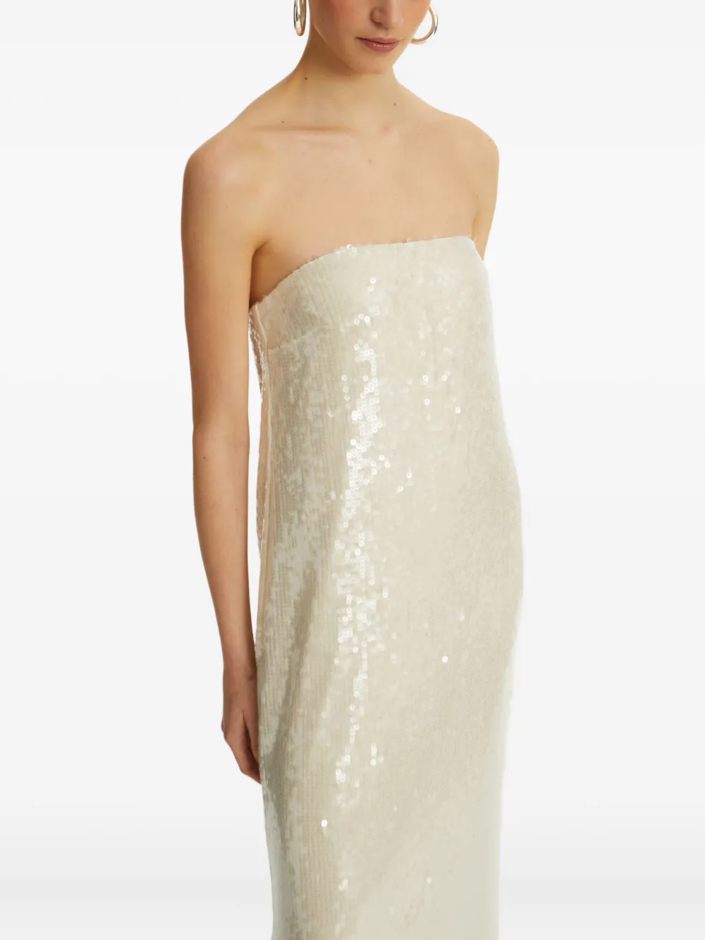 ROTATE BIRGER CHRISTENSEN Maxi-jurk met pailletten Beige