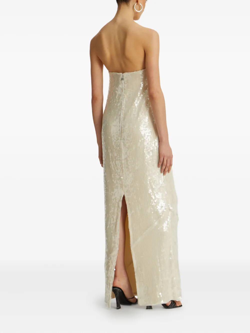 ROTATE BIRGER CHRISTENSEN Maxi-jurk met pailletten Beige