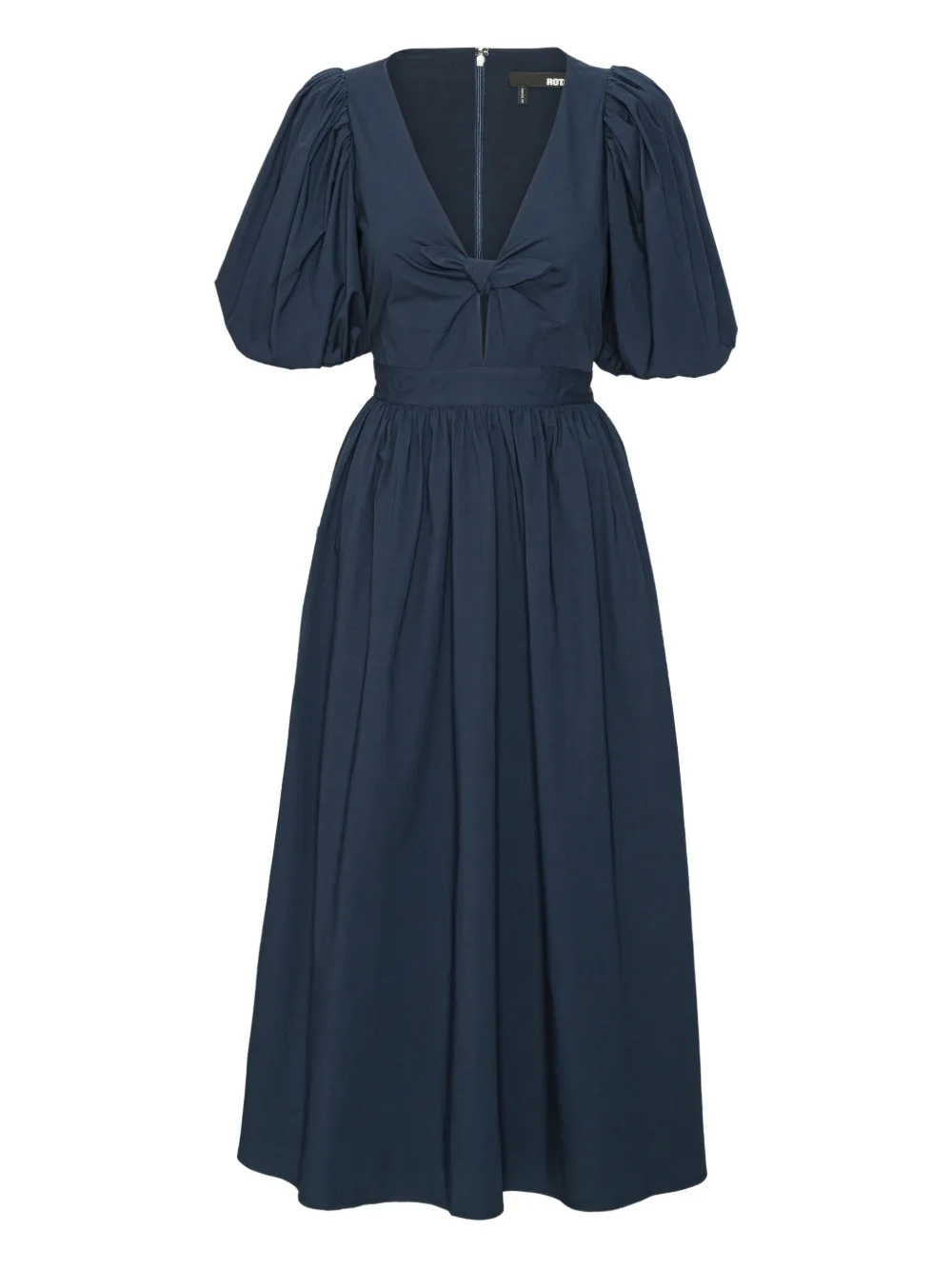 ROTATE BIRGER CHRISTENSEN Midi-jurk met pofmouwen Blauw