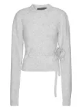 ROTATE BIRGER CHRISTENSEN rose-embellished top - Grey