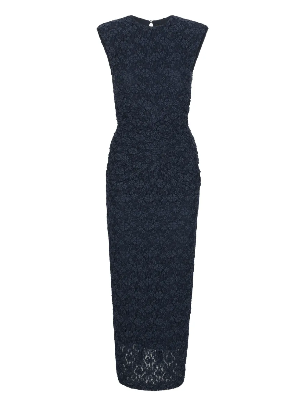ROTATE BIRGER CHRISTENSEN Midi-jurk met bloemenkant Blauw