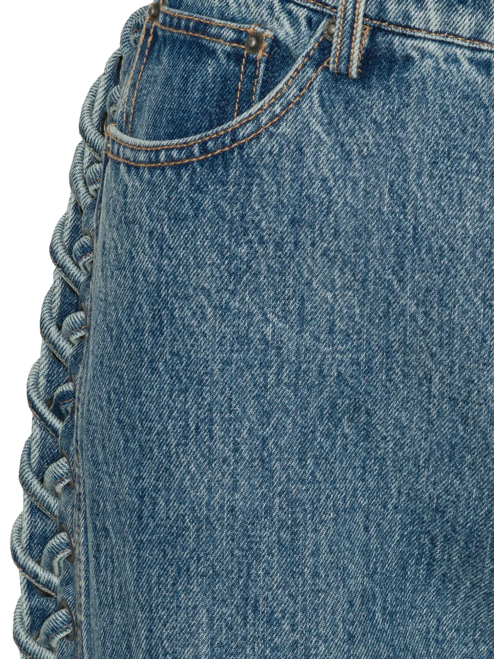 ROTATE BIRGER CHRISTENSEN Straight jeans met veters Blauw