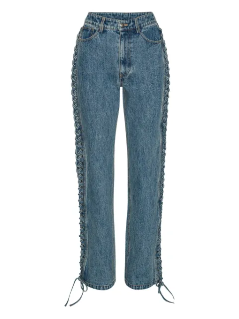 ROTATE BIRGER CHRISTENSEN jeans rectos con cordones
