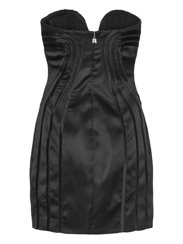 knee length dresses for ladies Rotate Birger Christensen Herla Strapless Snake-effect Dress Black Size US 10 main image 0