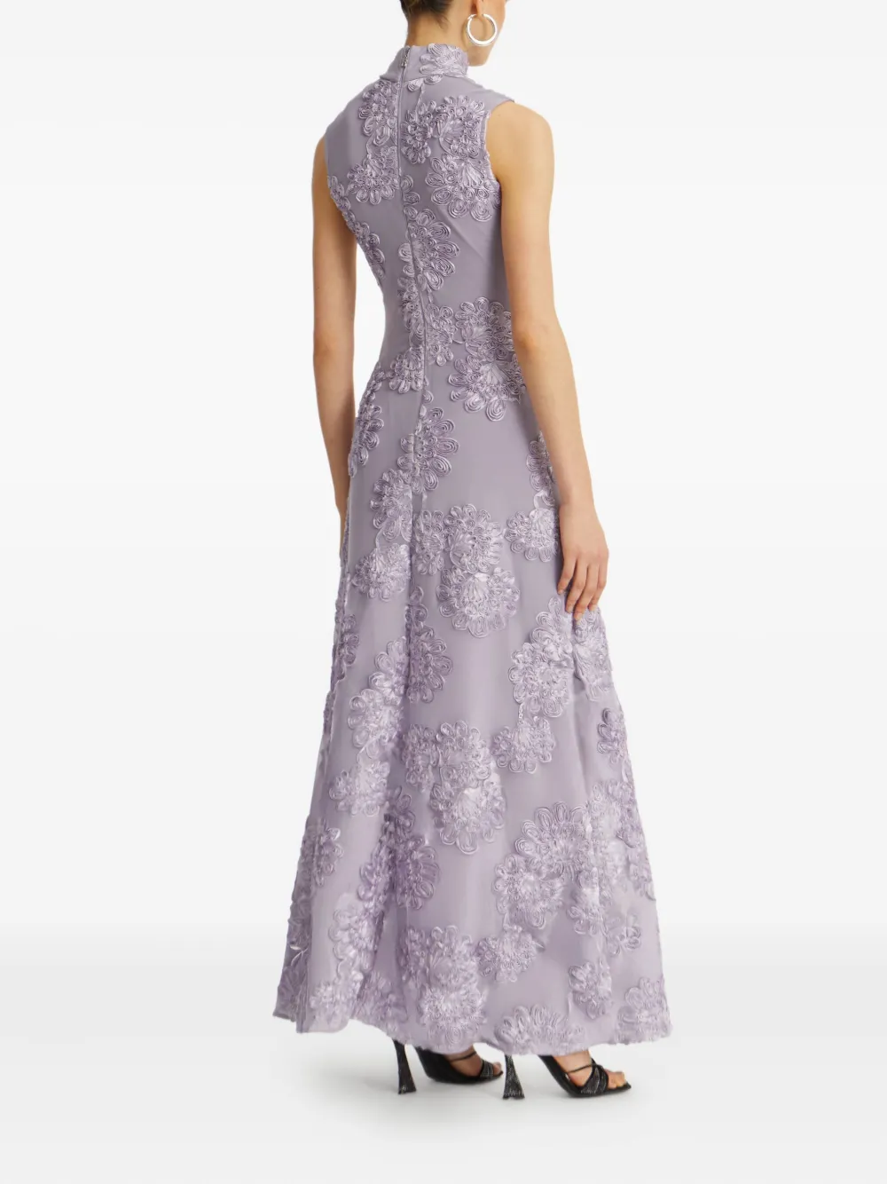 ROTATE BIRGER CHRISTENSEN Maxi-jurk met bloemenmesh Paars