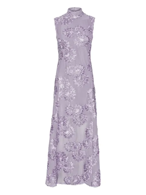 ROTATE BIRGER CHRISTENSEN floral-mesh maxi dress