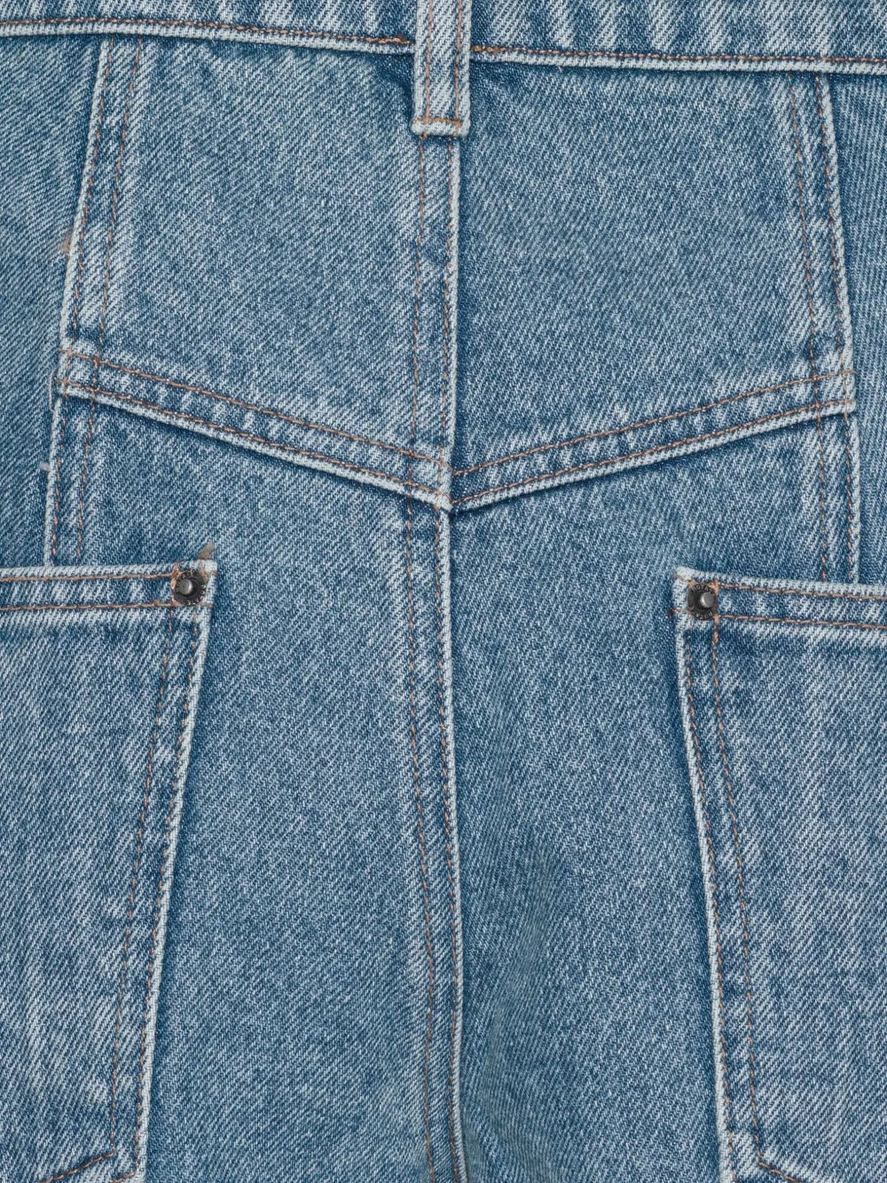 ROTATE BIRGER CHRISTENSEN Denim broek met vlakken Blauw