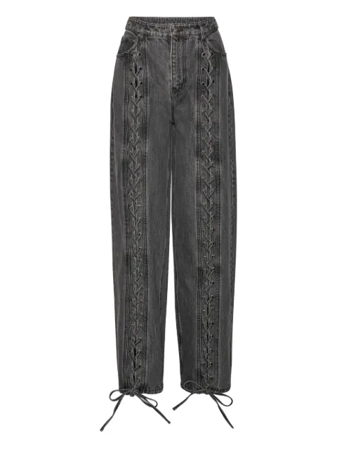 ROTATE BIRGER CHRISTENSEN laced-leg cotton pants