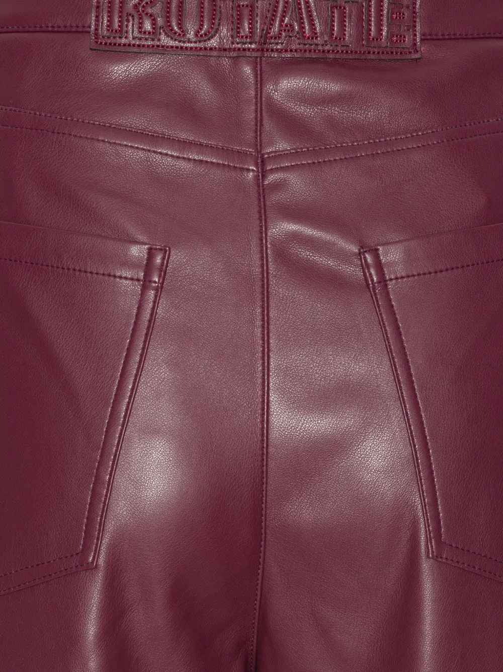 ROTATE BIRGER CHRISTENSEN Broek met knoopsluiting en vlakken Rood