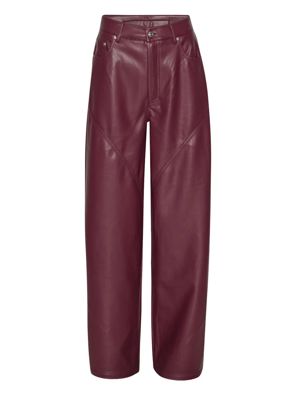 ROTATE BIRGER CHRISTENSEN Broek met knoopsluiting en vlakken Rood