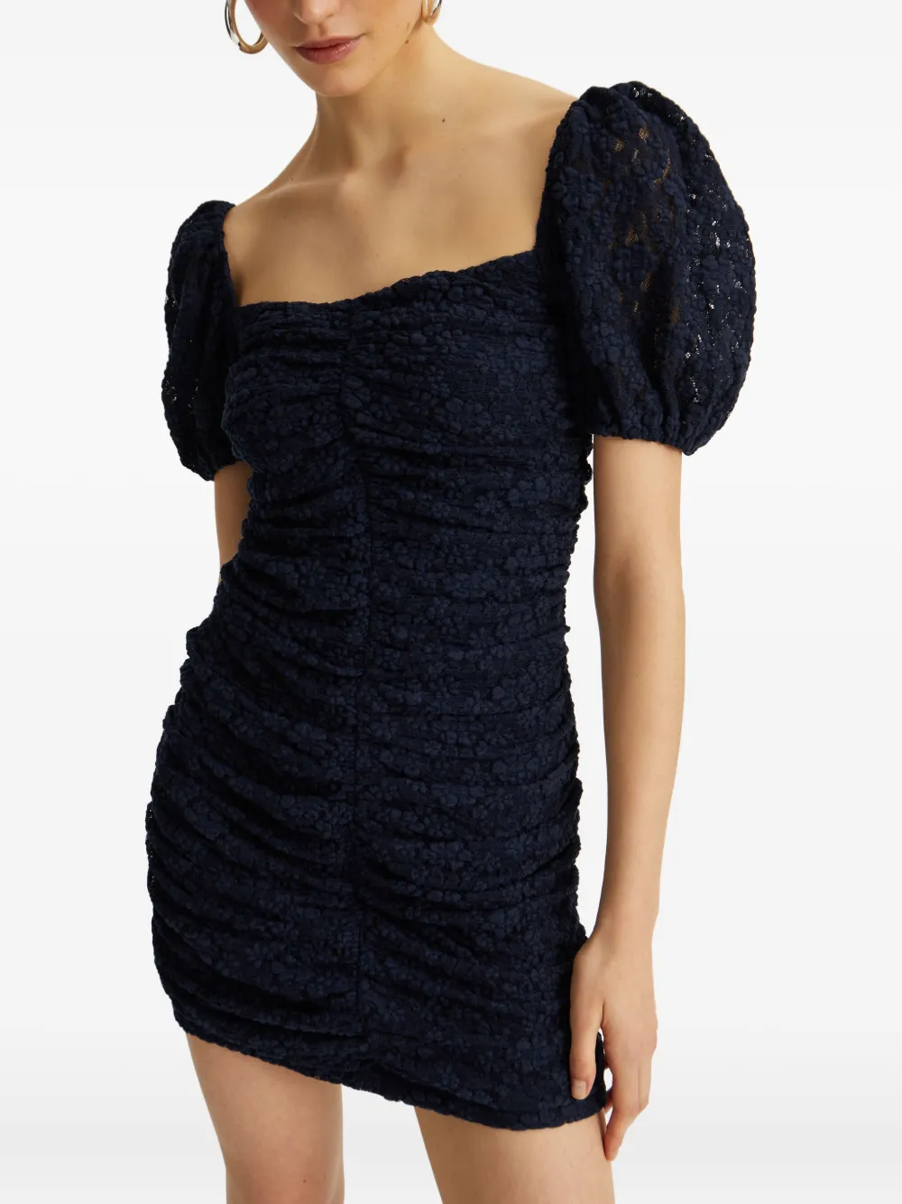ROTATE BIRGER CHRISTENSEN Mini-jurk met pofmouwen Blauw