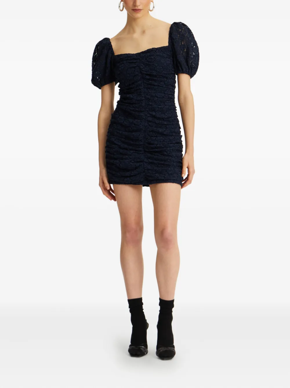 ROTATE BIRGER CHRISTENSEN Mini-jurk met pofmouwen Blauw