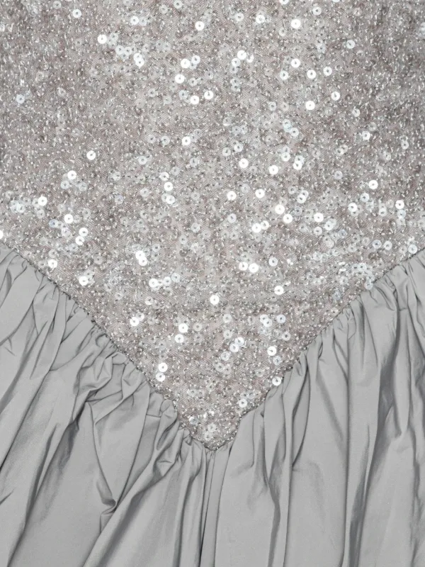 rotate silver sequin dress Sequin Mini Dress Grey
