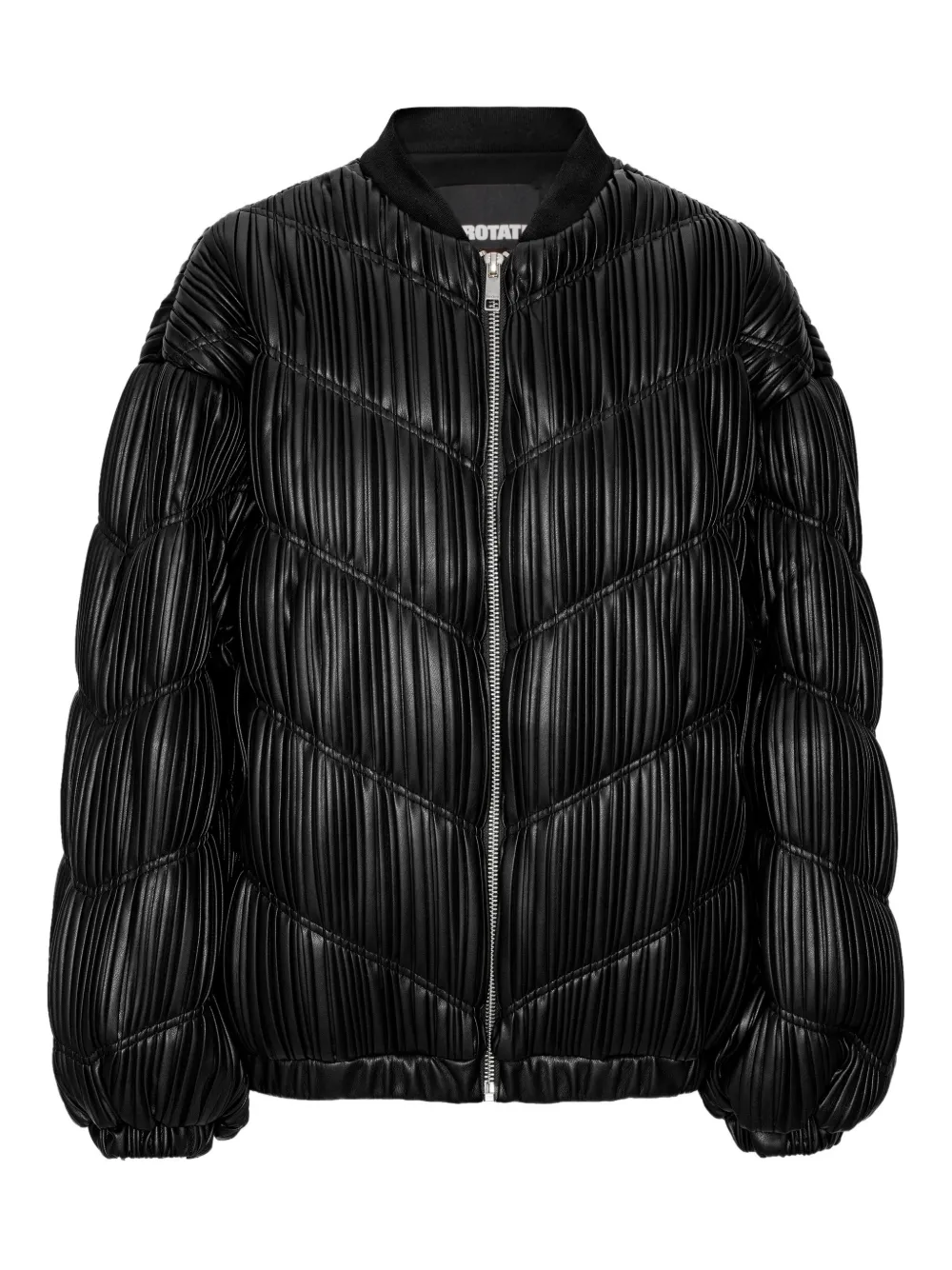 ROTATE BIRGER CHRISTENSEN pleated bomber jacket Zwart