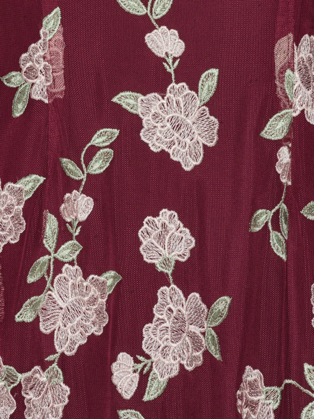 ROTATE BIRGER CHRISTENSEN Mouwloze maxi-jurk met geborduurde bloemen Rood
