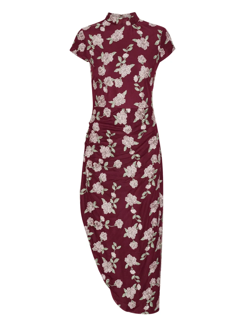 ROTATE BIRGER CHRISTENSEN Jurk met geborduurde bloemen Rood