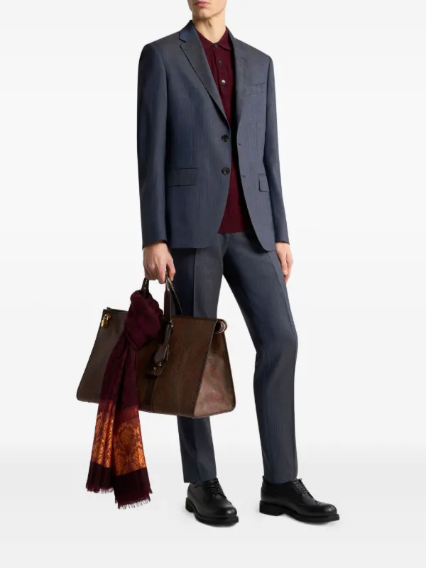 ETRO ピンストライプスーツ　イタリア製 ETRO ストライプ スーツ | ブルー | FARFETCH JP