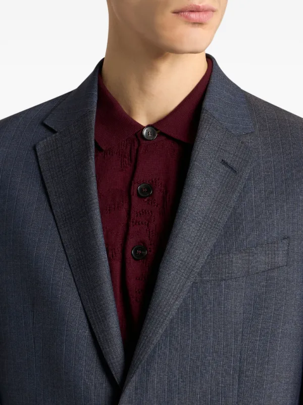 ETRO　ストライプ ビジネススーツ ブルーグレー　48 ETRO ストライプ スーツ | ブルー | FARFETCH JP
