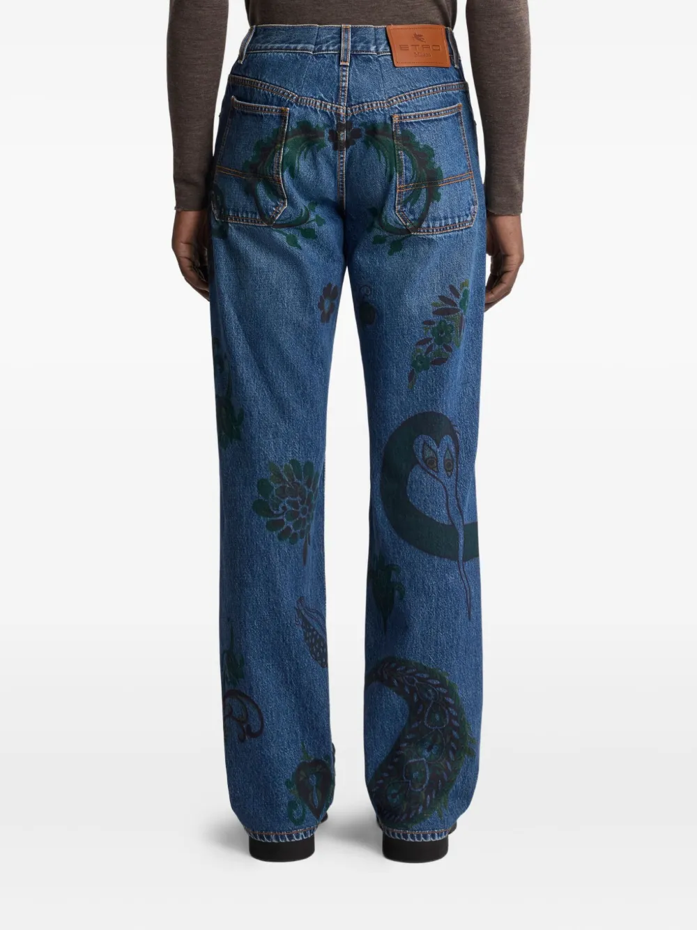 ETRO Jeans met paisley-print Blauw