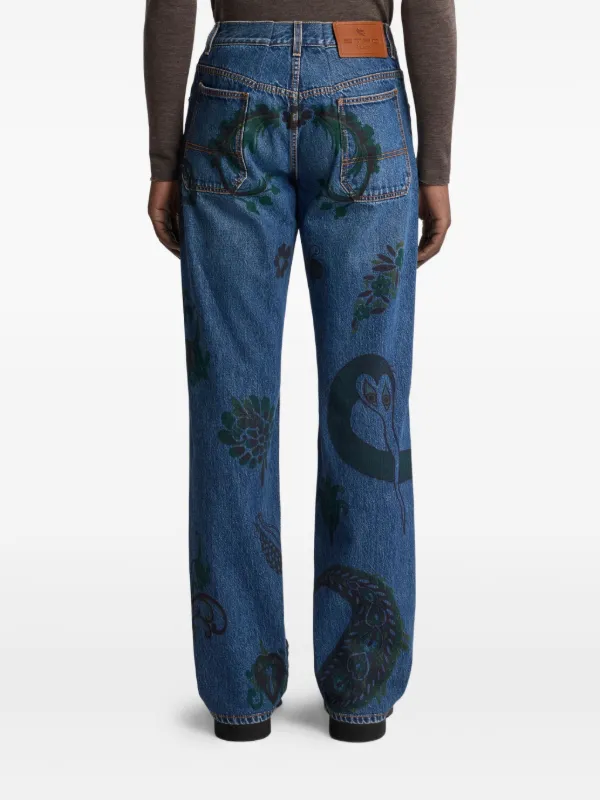 エトロ　ホワイトジーンズ　ペイズリー柄 ETRO (エトロ) カシミヤ混 ペイズリー柄 ストール メンズ