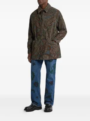 【関税込み】ETRO Straight-leg jeans ETRO mid-rise straight-leg Jeans | Blue | FARFETCH