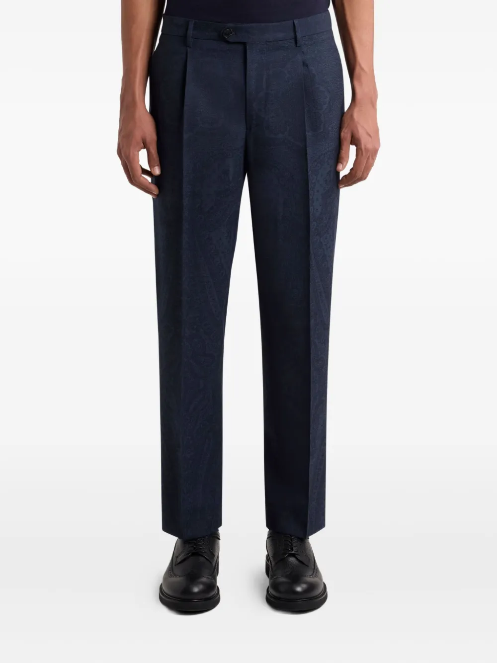 ETRO Broek met paisley-print Blauw
