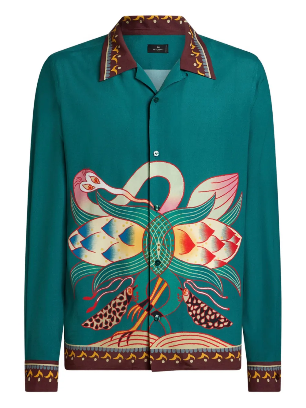 ETRO Overhemd met print en lange mouwen Groen
