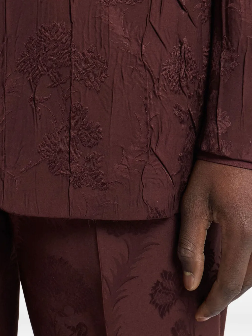 ETRO Geplooid jack met bloemenprint Rood